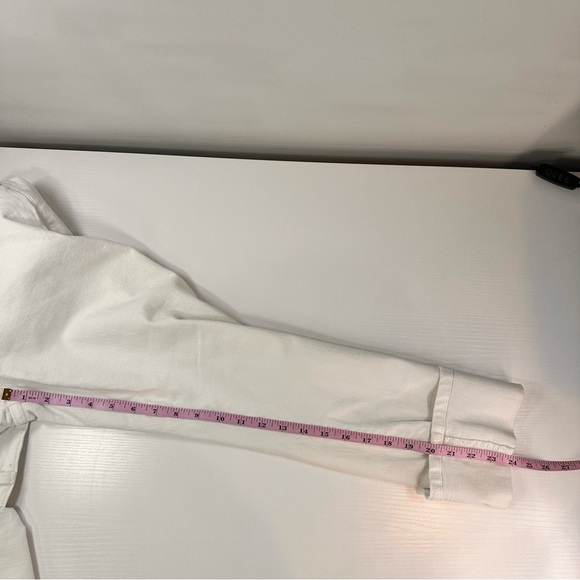 Joe's Jeans White Cuffed 24” Cropped Capri Denim Pants - Picture 12 of 14